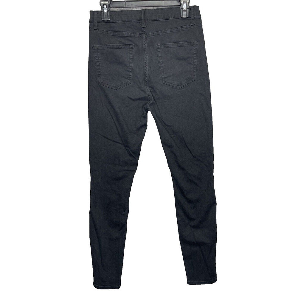 Wild Fable Womens Skinny Jeans Black Distressed Ripped Size 4 High Waisted - Picture 6 of 13